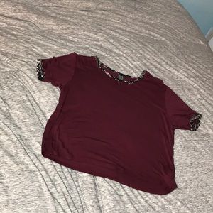 Super Cute Burgundy Crop Top!